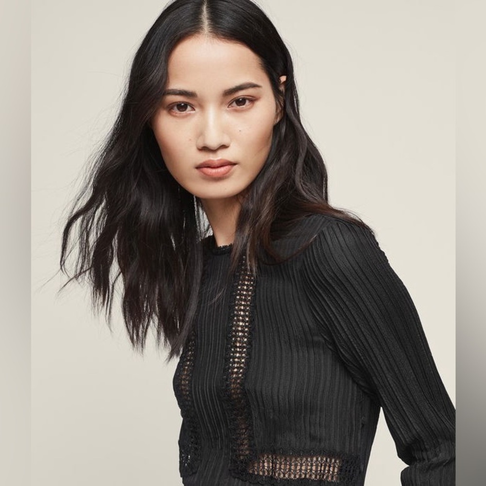 NWT Reiss Bruna Lace-Detail Dress - Picture 3 of 10